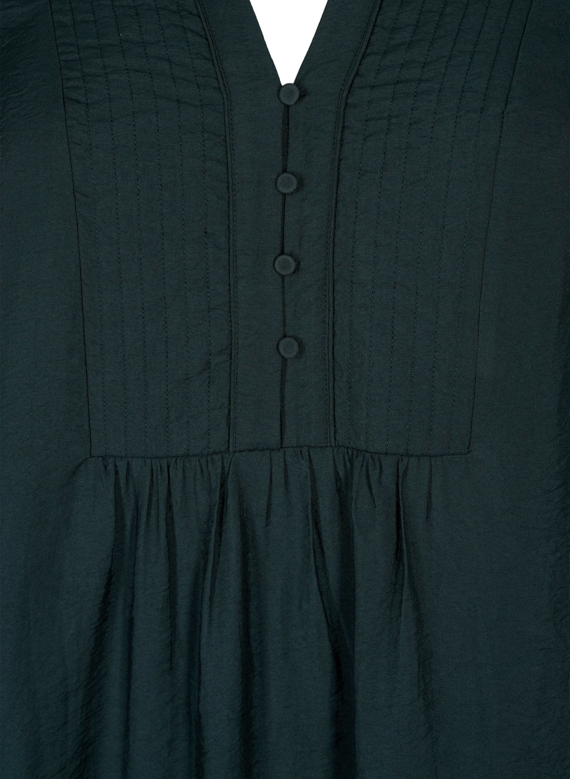 Zizzi Kr&oacute;tka sukienka z&nbsp;przeszyciami i&nbsp;guzikami, Scarab, Packshot image number 2