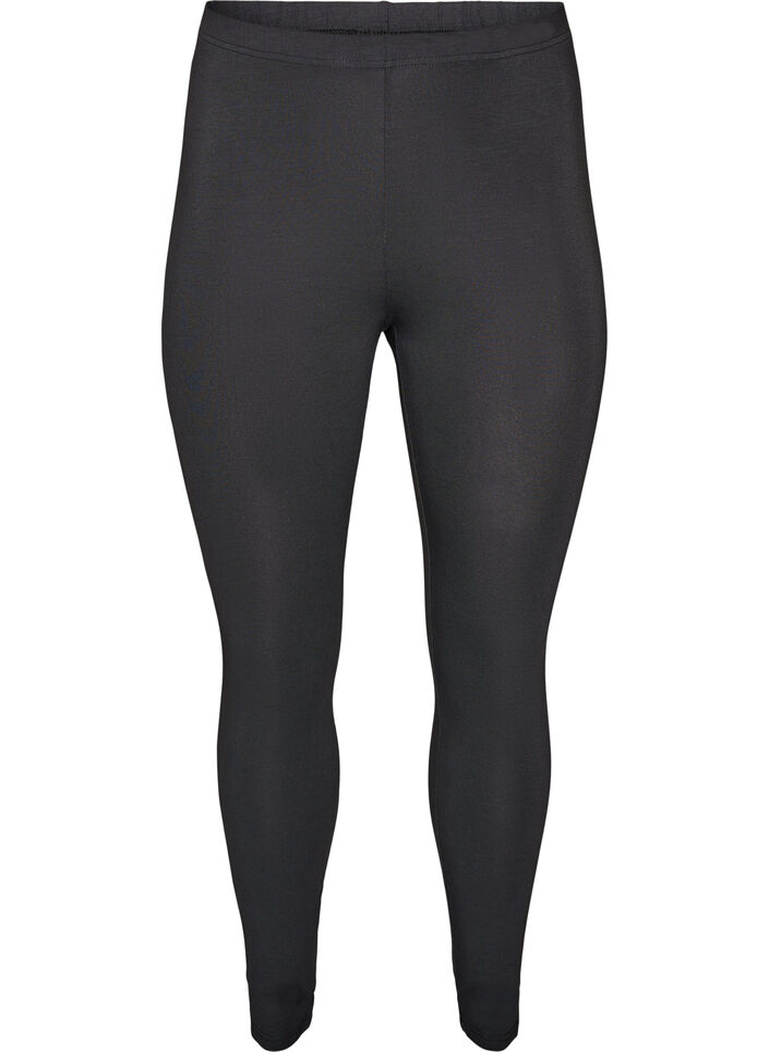 Legginsy z wiskozy w stylu basic, Ciemnoszary, Packshot image number 0