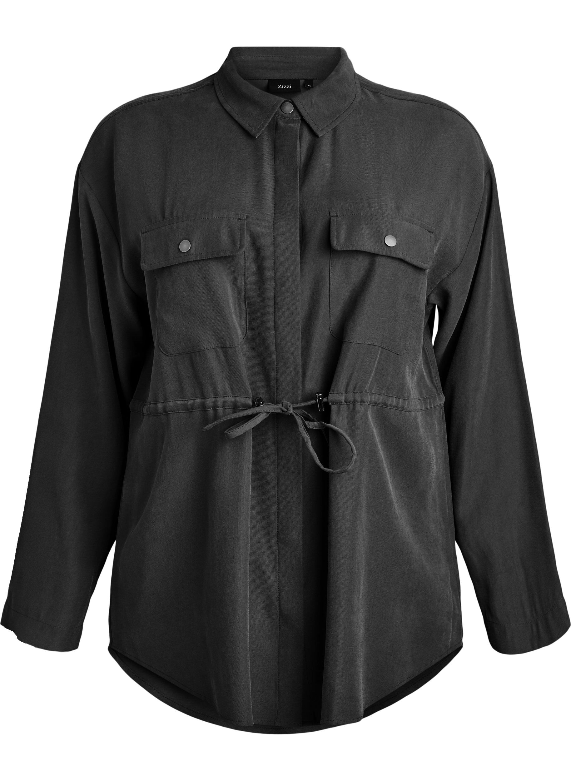 Tunika z kieszeniami na piersi i regulowana talia