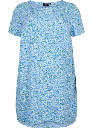 Sukienka z krótkim rekawem, Blue Small Flower, Packshot image number 0