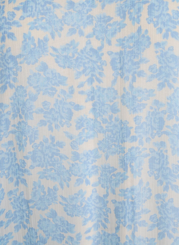 Krótkiej sukienki z szyfonu z haftami szydelkowymi, Niebieskie, Packshot image number 2