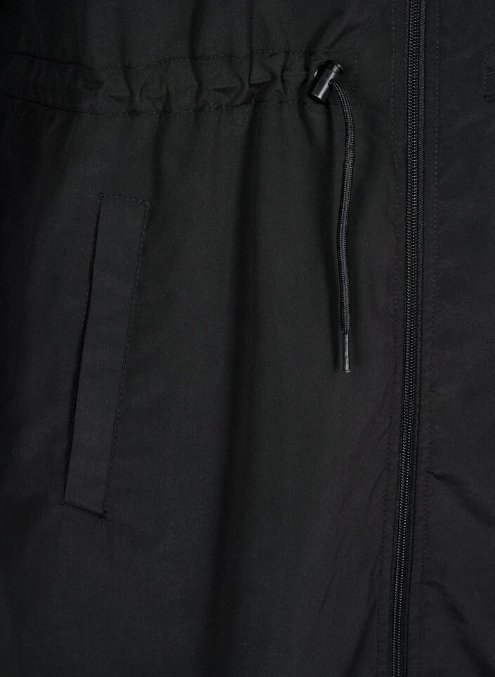 FLASH - Lekka kurtka z kapturem, Czarne, Packshot image number 3