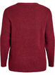 Melanzowa dzianinowa bluzka z okraglym dekoltem, Czerwony, Packshot image number 1