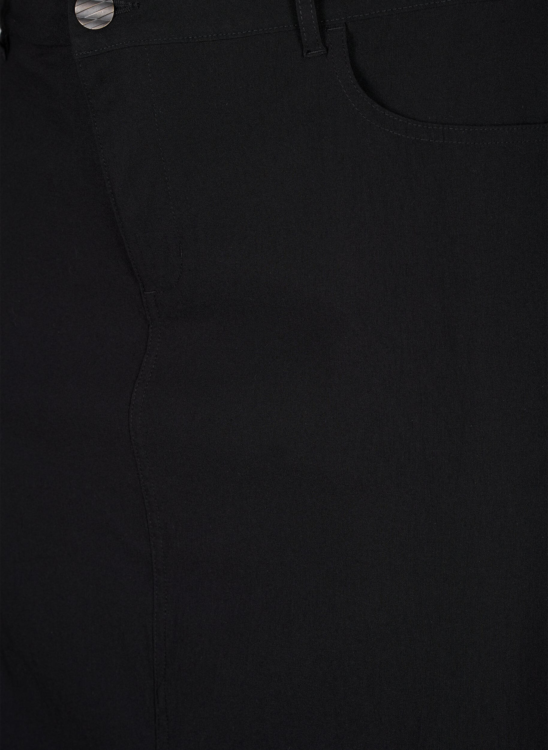 Zizzi Dluga sp&oacute;dnica z rozcieciem z przodu, Czarne, Packshot image number 2