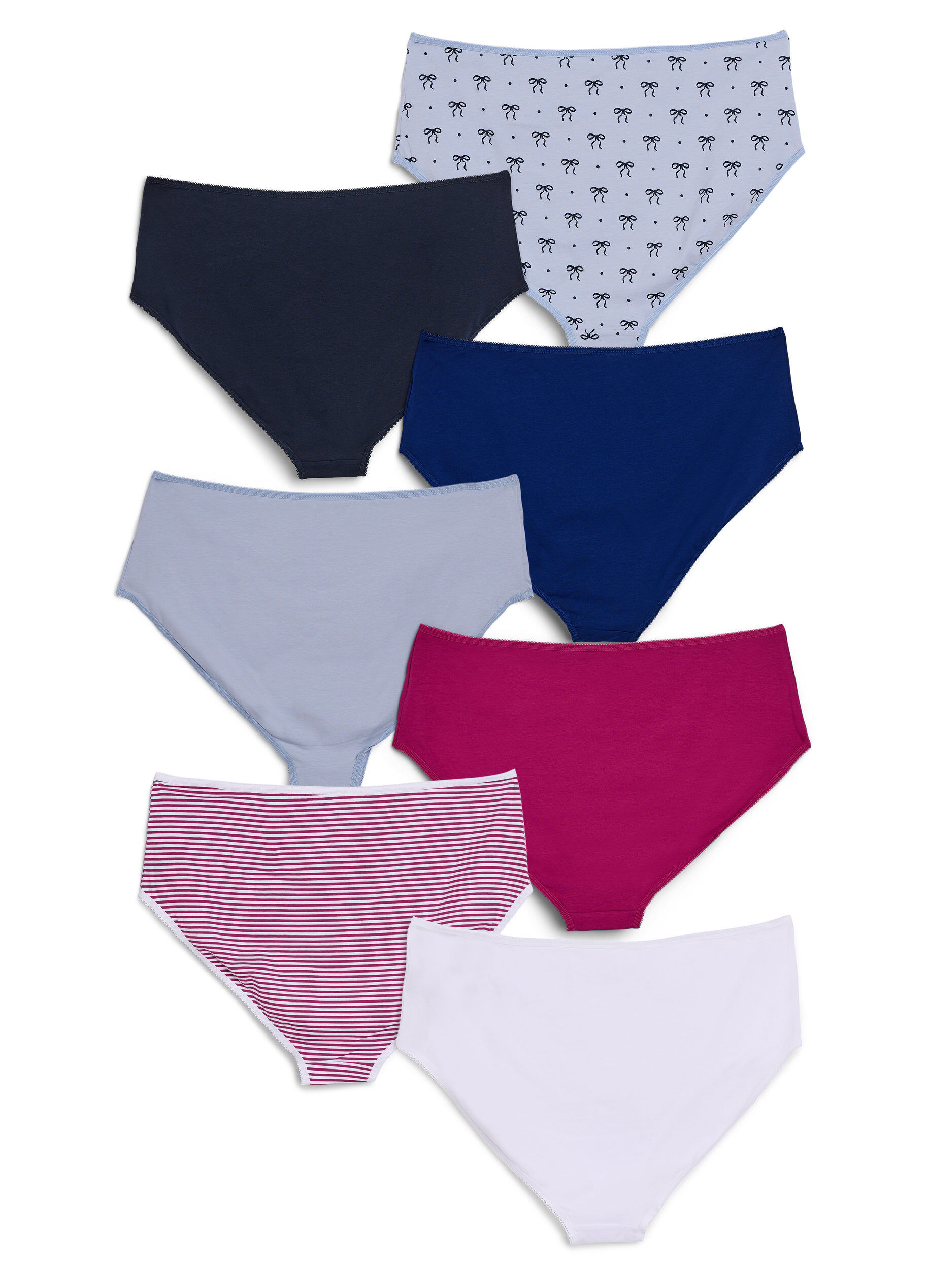 Zizzi Majtki z regularnym stanem 7-pack, Niebieskie, Packshot image number 1