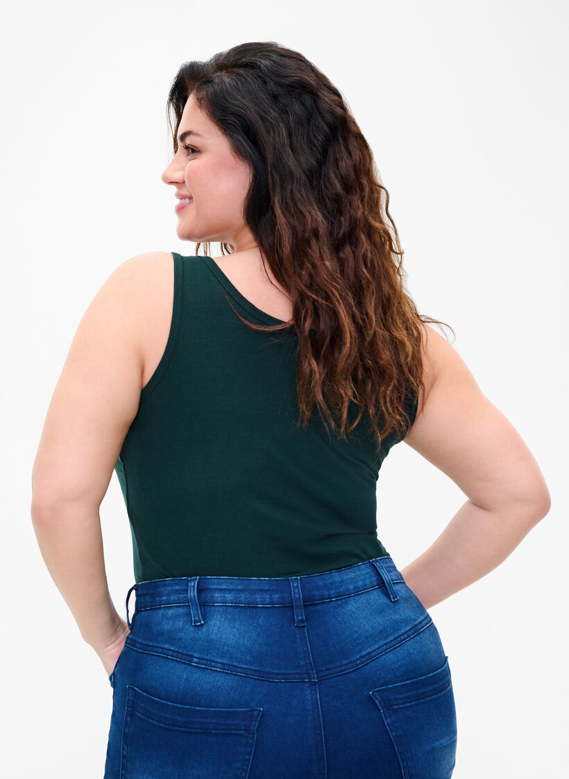Podstawowa bawelniana koszulka, Zielony, Model image number 2