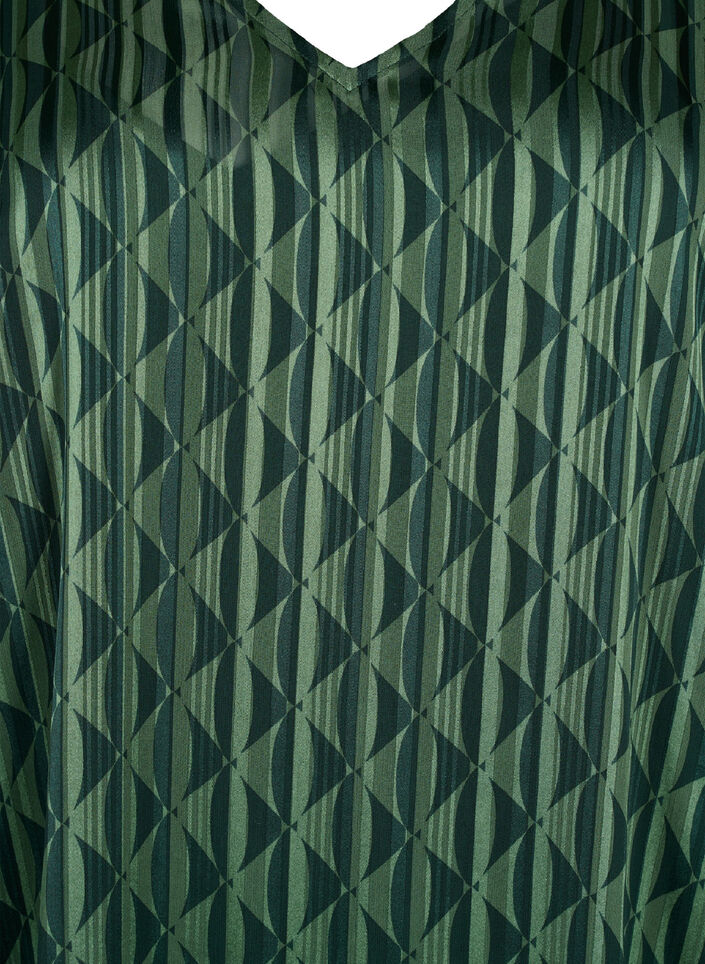 Sukienka z dlugim rekawem, dekoltem w szpic i nadrukiem, Scarab AOP, Packshot image number 2