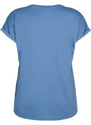 T-shirt z krótkim rekawem z mieszanki bawelny, Moonlight Blue, Packshot image number 1