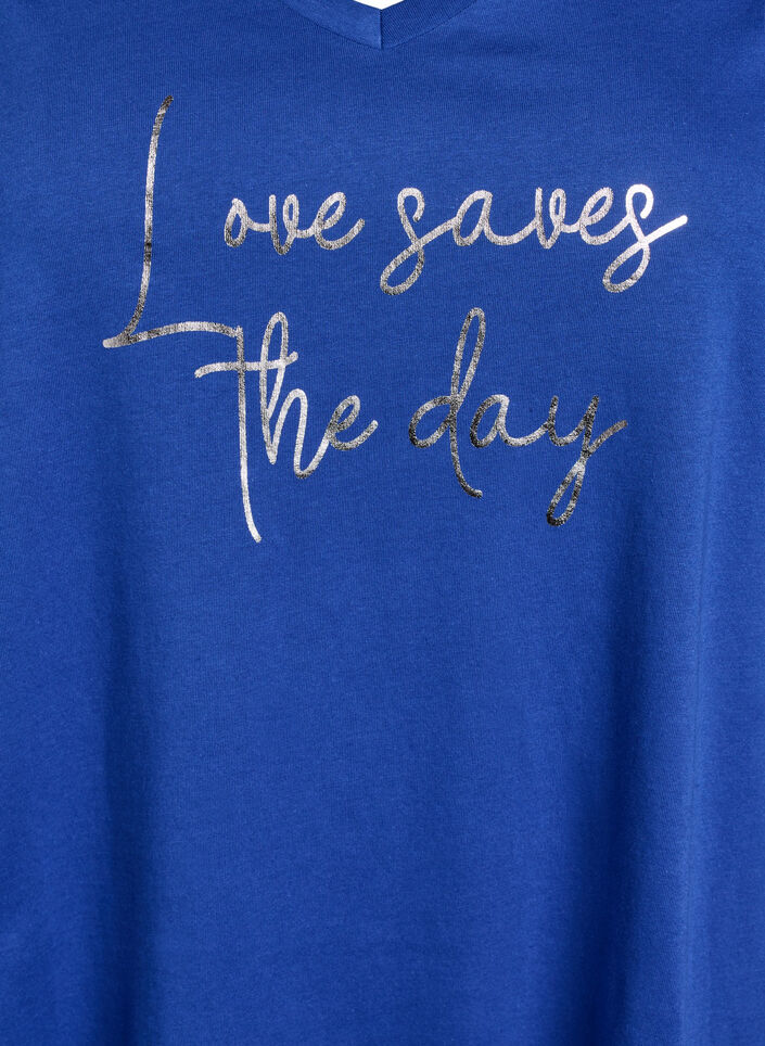 Koszula nocna z bawelny organicznej z dekoltem w szpic, , Packshot image number 2