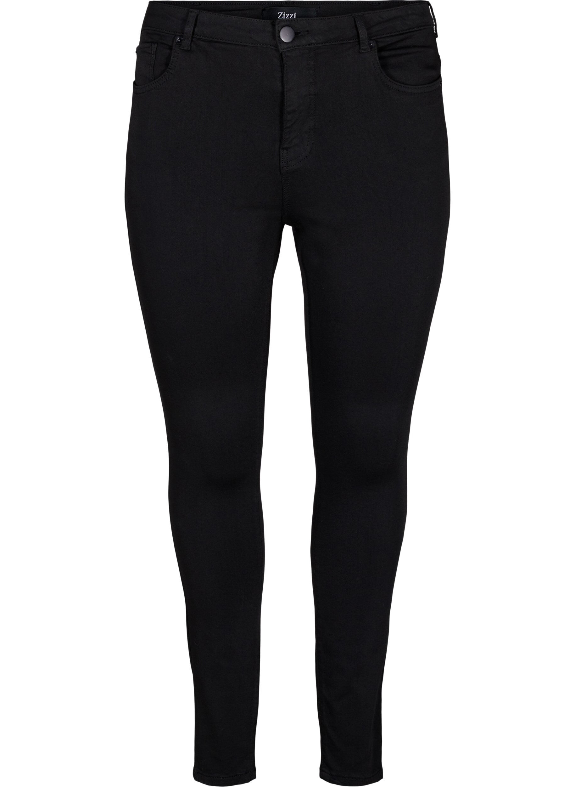 Zizzi Jeansy Stay Black Amy z&nbsp;wysokim stanem, Black, Packshot image number 0