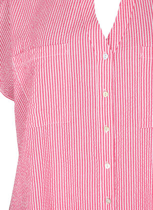 Bawelniana koszula z krótkim rekawem w paski, Beetroot P. Stripe, Packshot image number 2