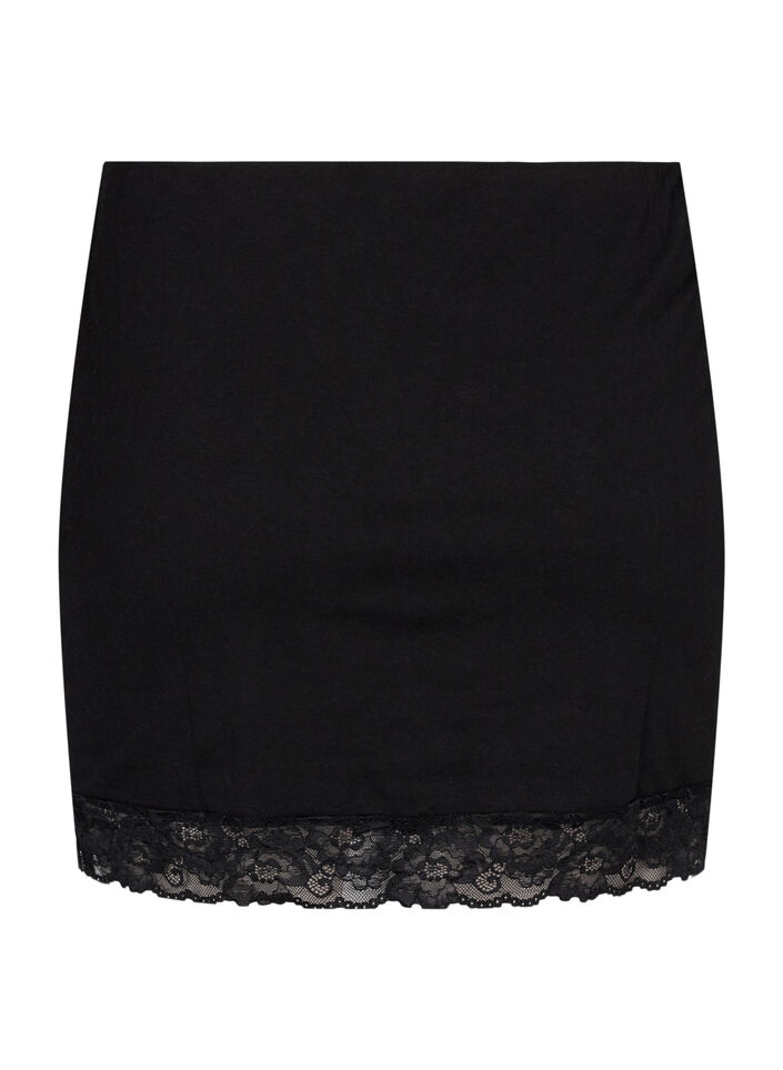 2-pack przedluzenie góry z koronkowym wykonczeniem, Black/Black, Packshot image number 1