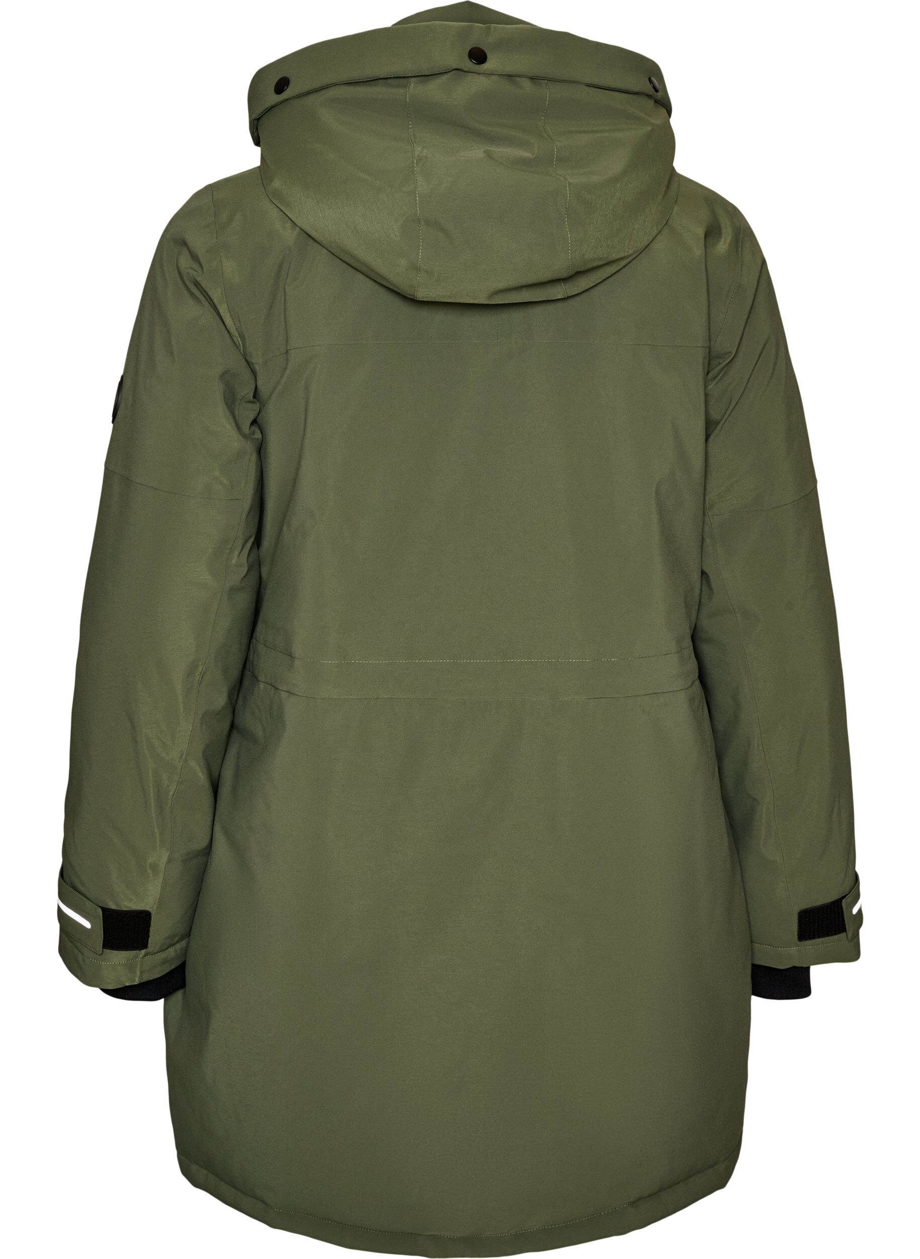 ZizziHydrofobowa parka z kapturem i funkcjonalnymi detalami, Zielony, Packshot image number 1