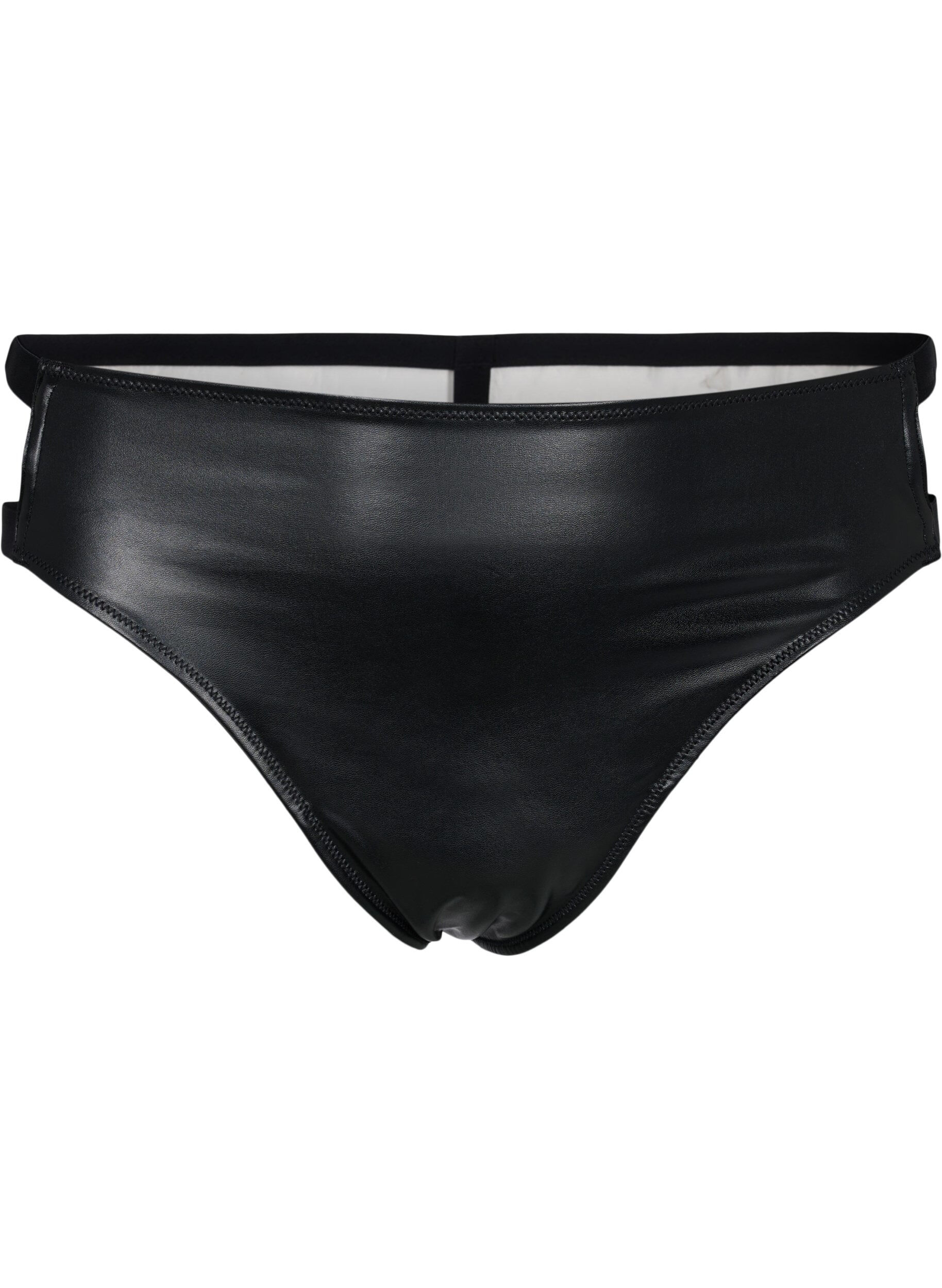 Zizzi Coated thong with string, Black, Packshot image number 0
