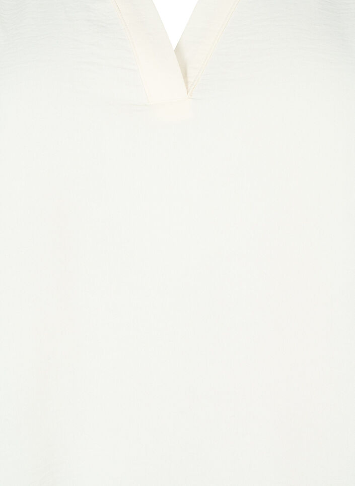 Top bez rekaw&oacute;w z marszczeniami, Biały, Packshot image number 2