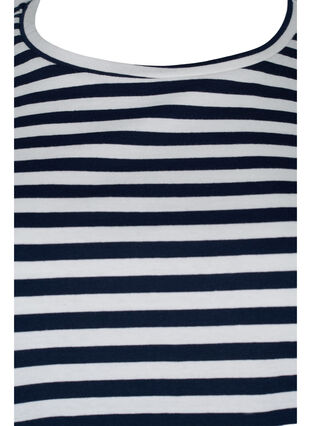 Podstawowa koszulka bawelniana 2-pack, Navy/Navy Stripe, Packshot image number 2