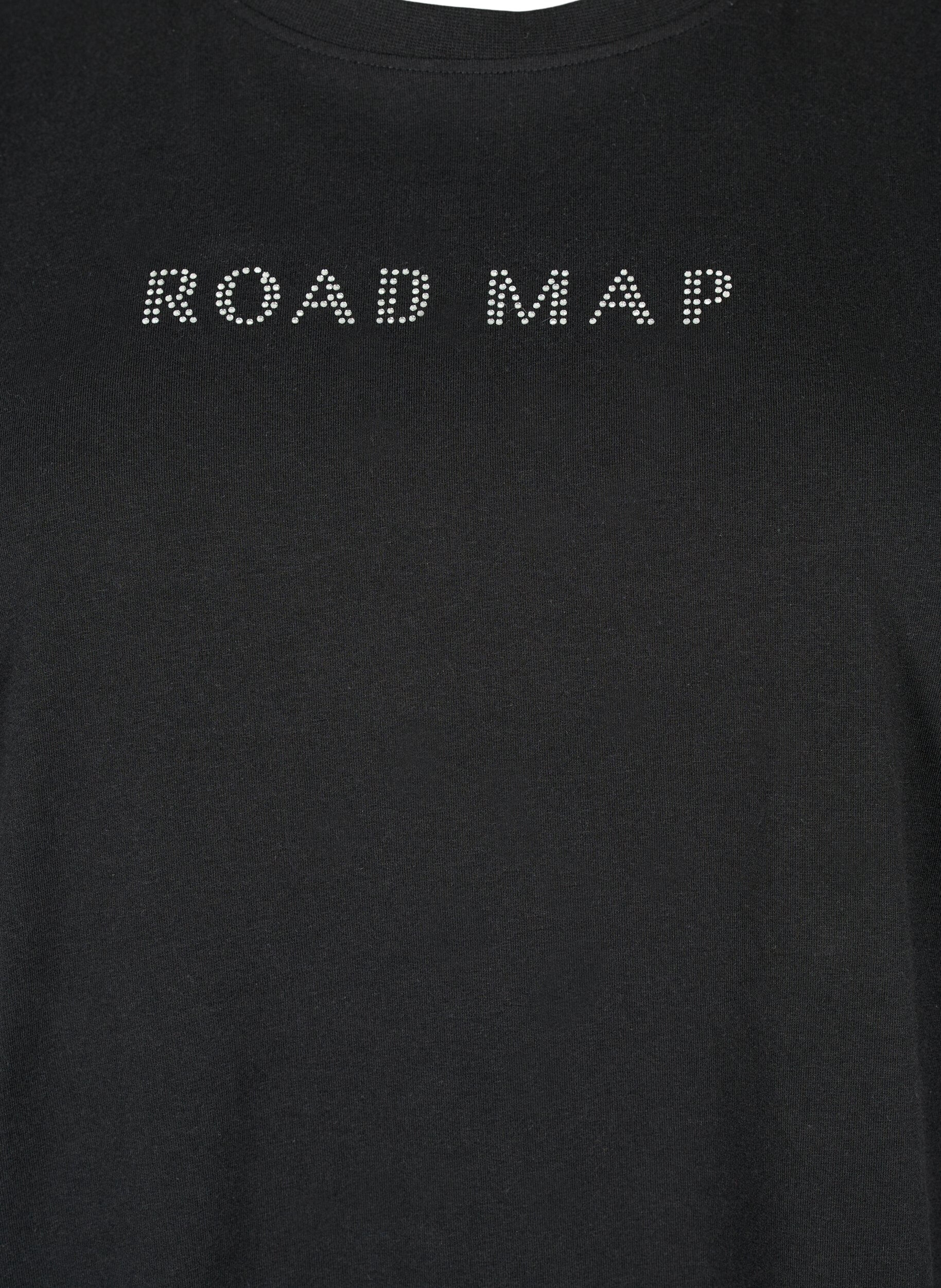 Zizzi T-shirt z bawelny organicznej, Black, Packshot image number 2