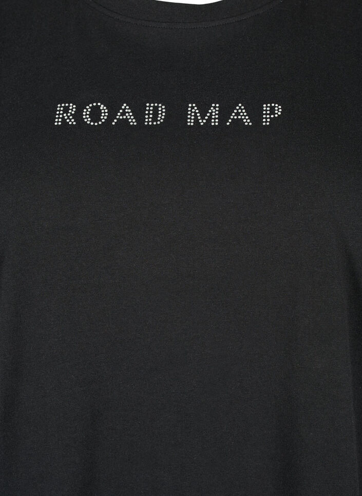 T-shirt z bawelny organicznej, Black, Packshot image number 2