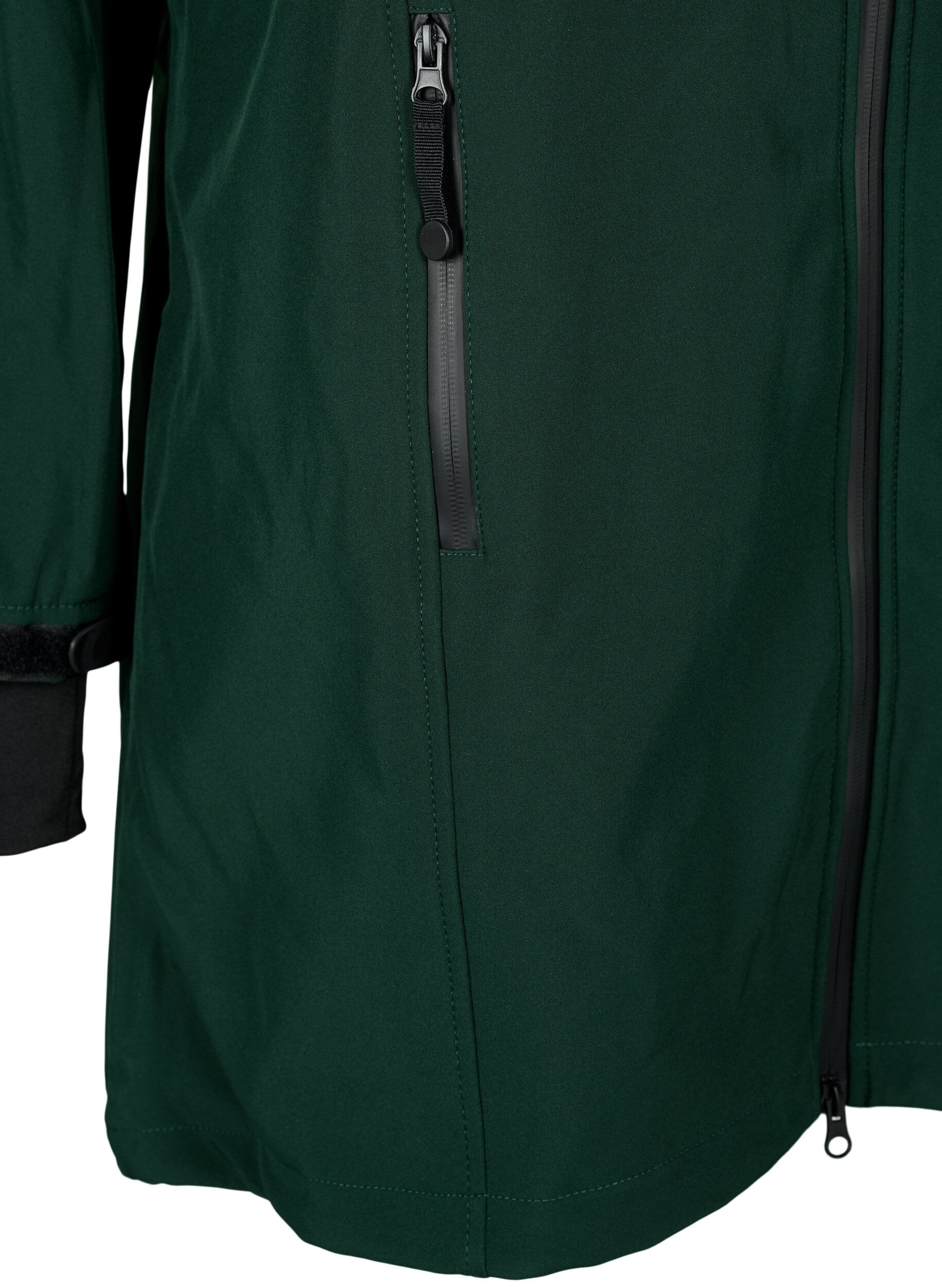 ZizziKurtka softshell z odpinanym kapturem, Zielony, Packshot image number 3