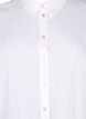 Koszula o przedluzonym kroju wykonana z mieszanki bawelny z lnem, Biały, Packshot image number 2