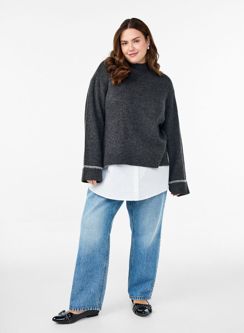 Przedluzacz koszuli wykonany w 100 % z bawelny, Biały, Model image number 1