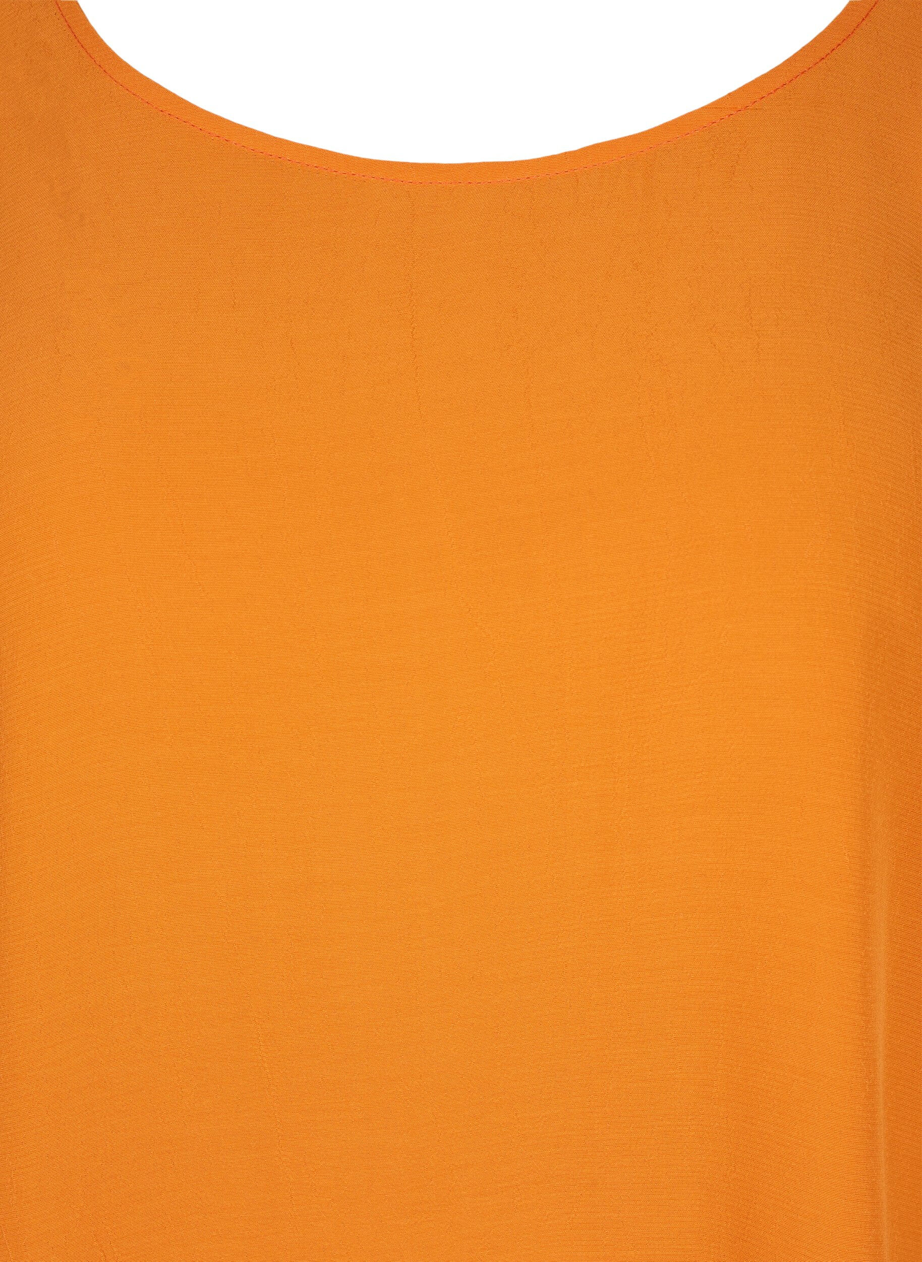 Zizzi Short-sleeved viscose blouse, Orange Peel, Packshot image number 2