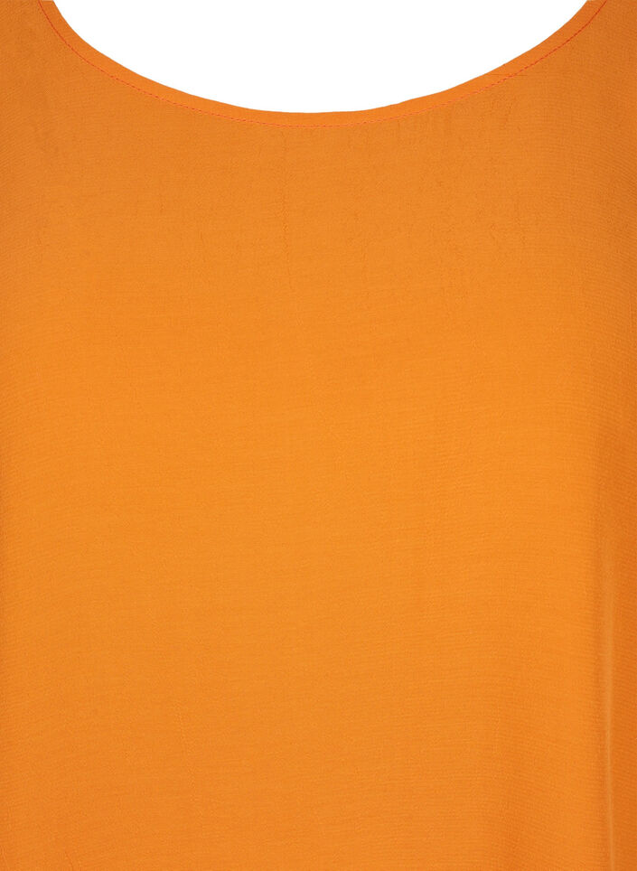 Short-sleeved viscose blouse, Orange Peel, Packshot image number 2