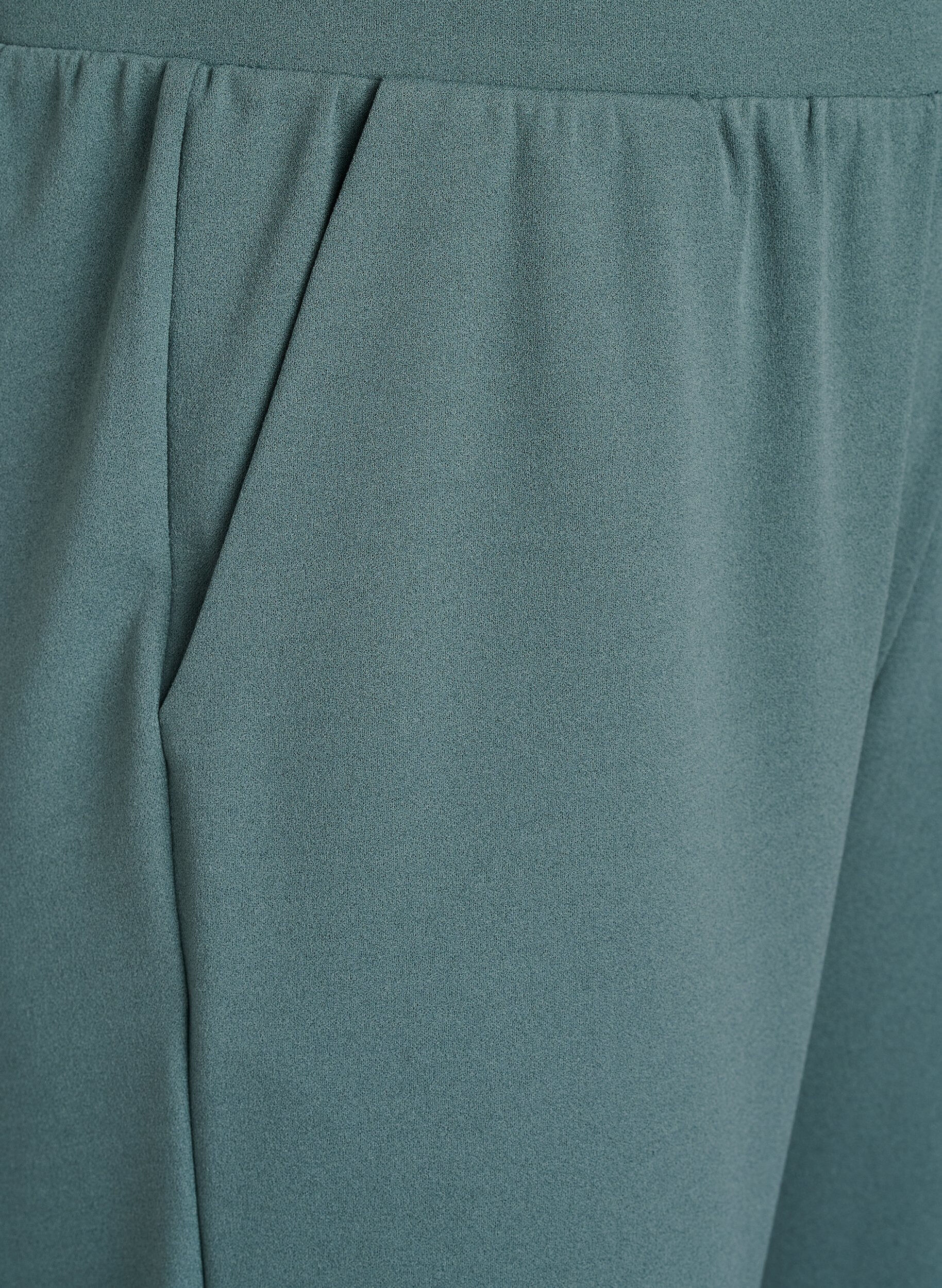 Zizzi FLASH - Spodnie 3/4 o luznym kroju z wysokim stanem, Zielony, Packshot image number 2