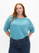 Bluzka z dzianiny wiskozowej z rekawem 3/4, Reef Waters, Model image number 0