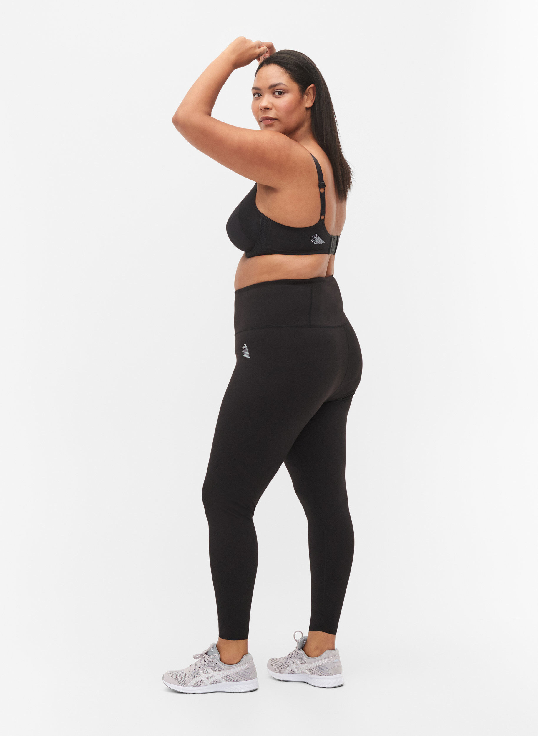 Zizzi CORE, SUPER TENSION TIGHTS &ndash; Legginsy z kieszenia wewnetrzna, Czarne, Model image number 2