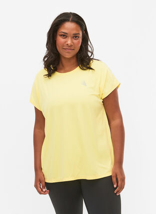 Koszulka treningowa z krótkim rekawem, Lemon Meringue, Model image number 0