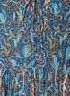 Bluzka z nadrukiem w stylu paisley i koronkowym detalem, Niebieskie, Packshot image number 2
