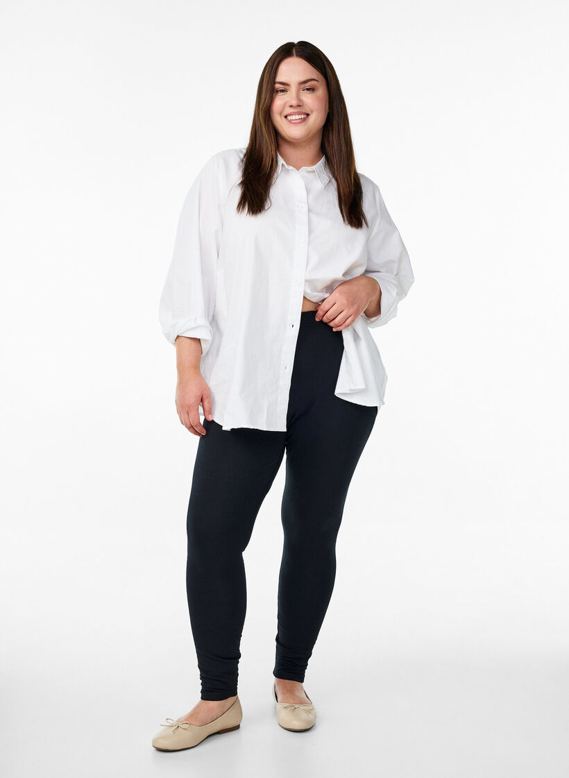 Bawelniane legginsy z podszewka, Czarne, Model image number 1