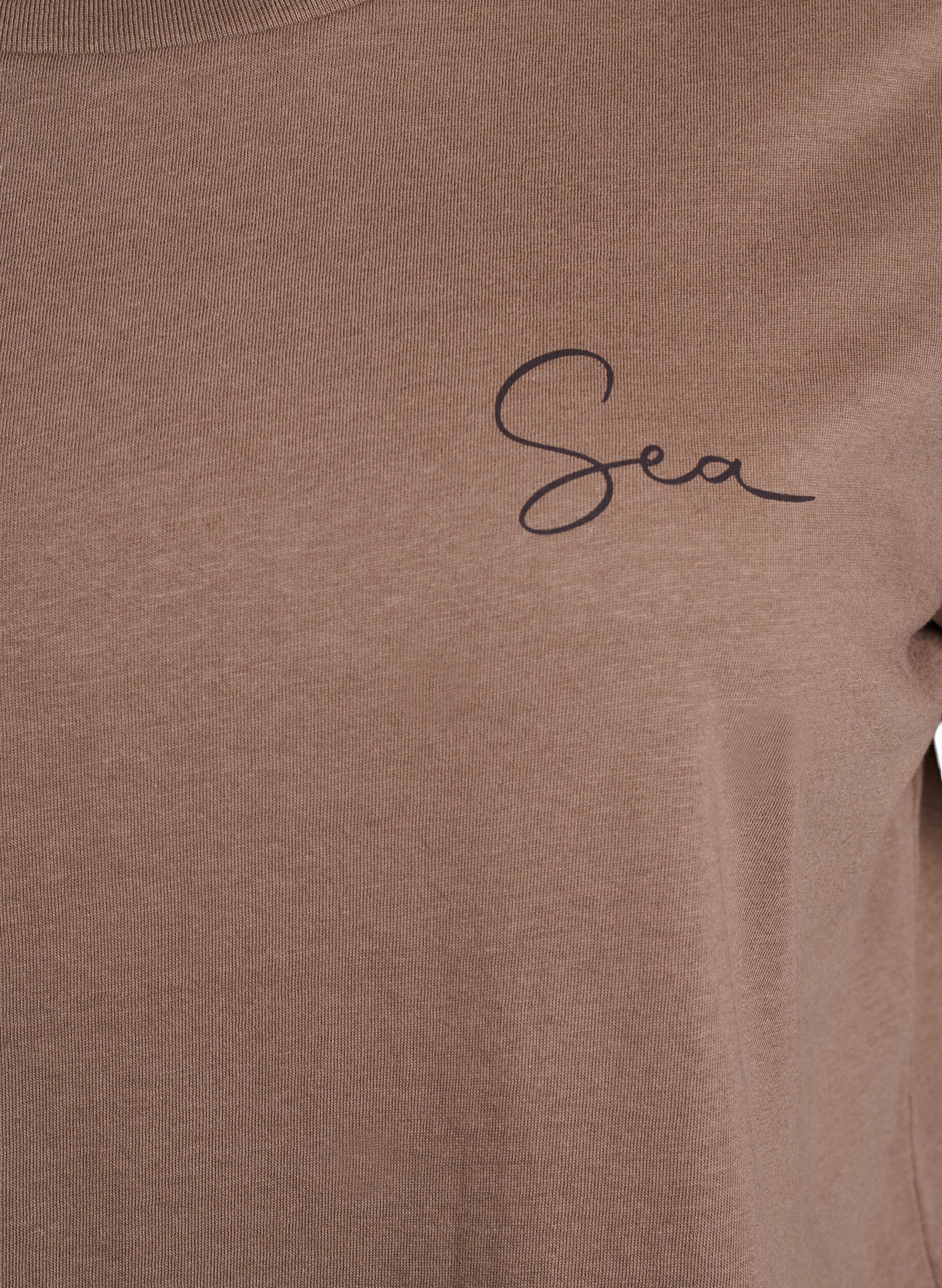 Zizzi Koszulka z nadrukiem z przodu i z tylu, Brązowy, Packshot image number 2