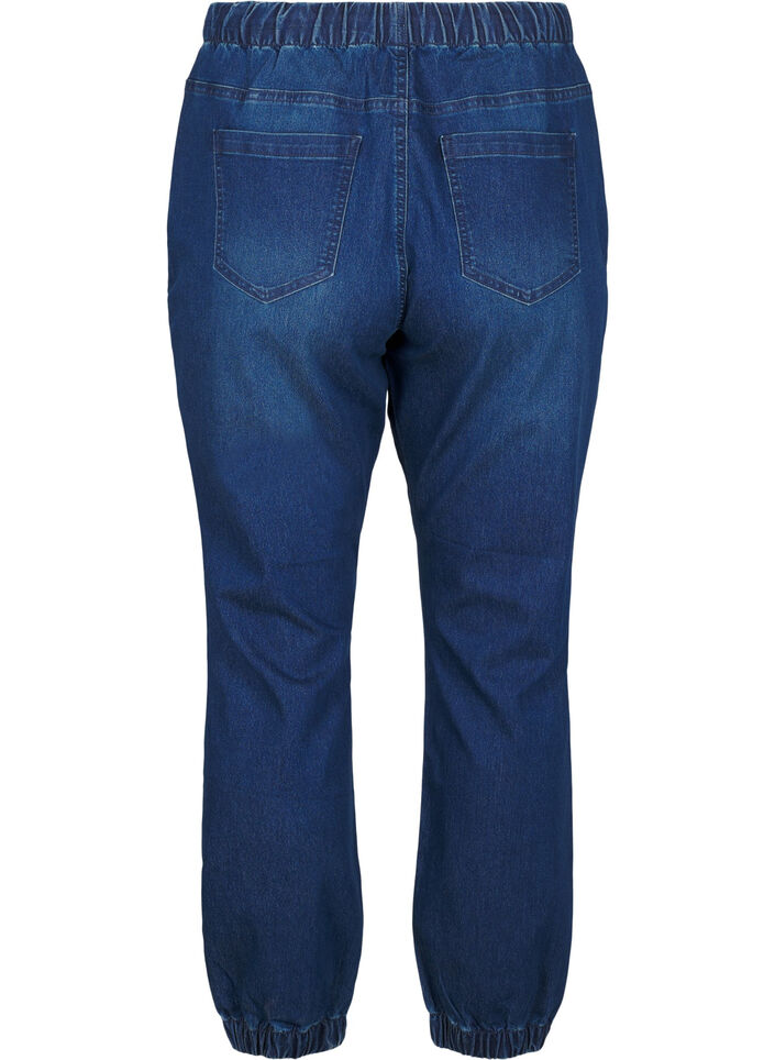 Jeansowe joggery z kieszeniami, Niebieskie, Packshot image number 1