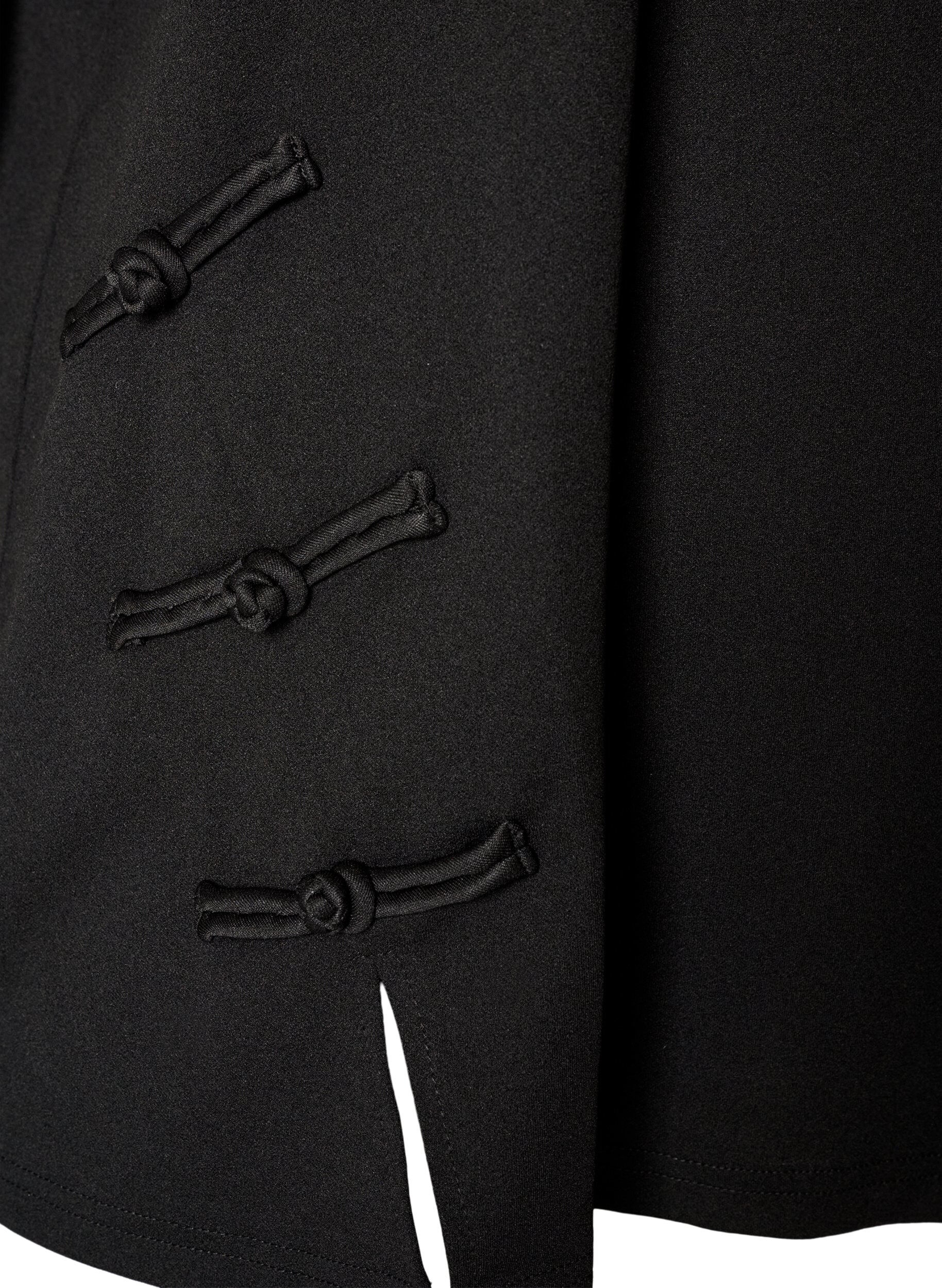 ZizziT-shirt z rozcieciami i ozdobnymi wiazaniami, Czarne, Packshot image number 3