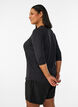 Sportowy top z rekawami 3/4, Czarne, Model image number 2