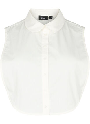 Luzna koszula z bawelnianym kolnierzykiem, Bright White, Packshot image number 0