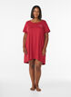 Koszula nocna z krótkim rekawem, wykonana z bawelny organicznej, Czerwony, Model image number 1