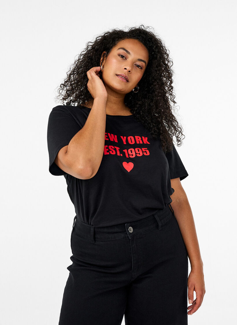 FLASH - T-shirt z nadrukiem, Czarne, Model image number 0