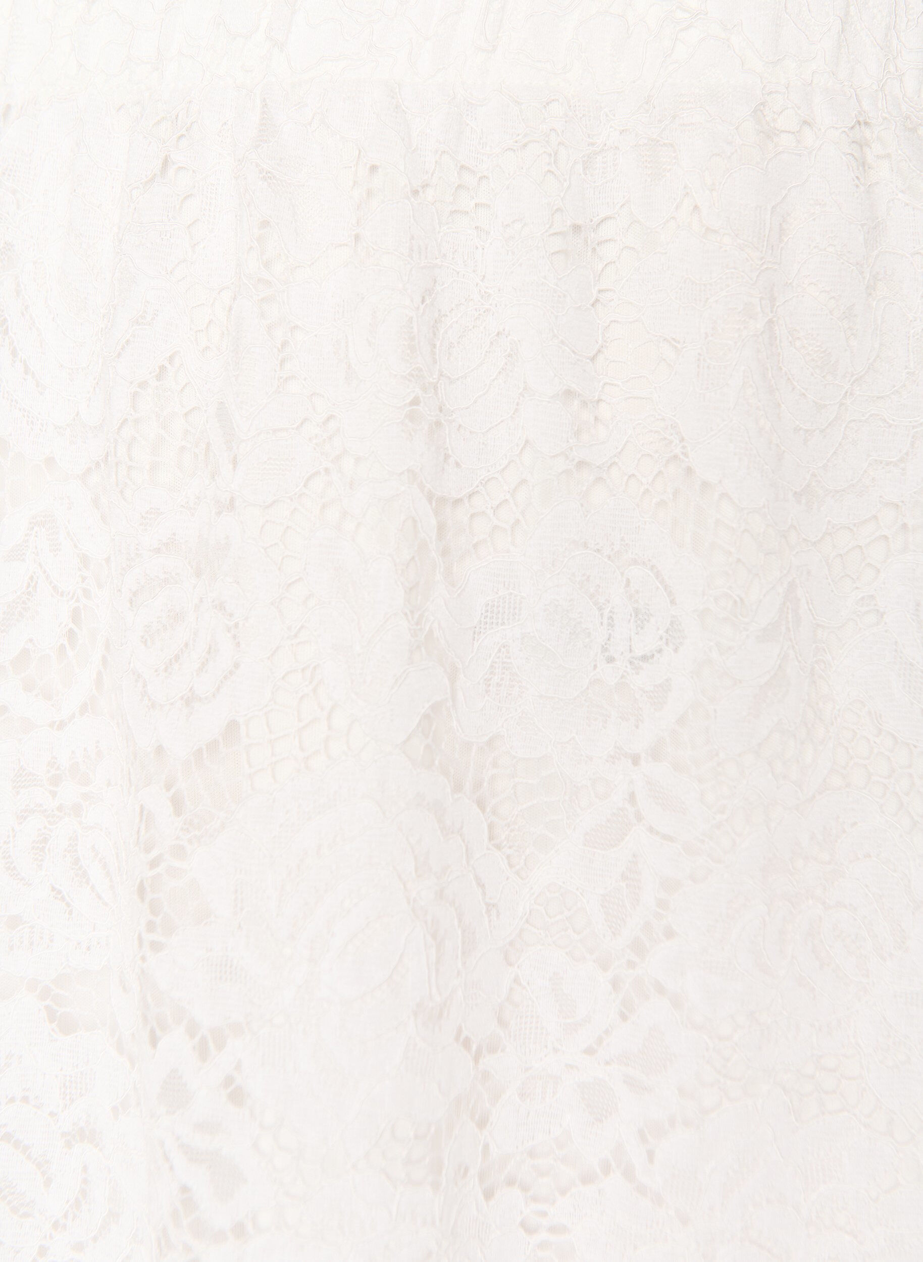 Zizzi Spodniczka midi z koronki z elastyczna talia, Biały, Packshot image number 2