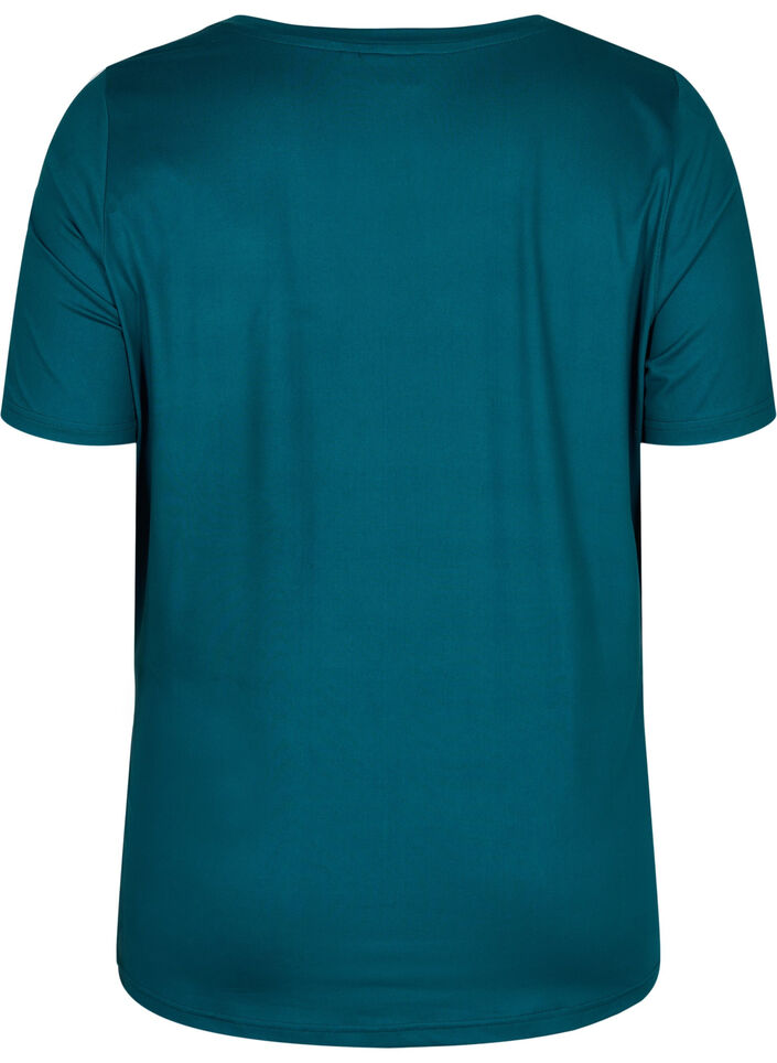 Maternity gym t-shirt, Deep Teal, Packshot image number 1