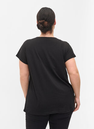 Koszulka z mieszanki bawelny, Black, Model image number 2