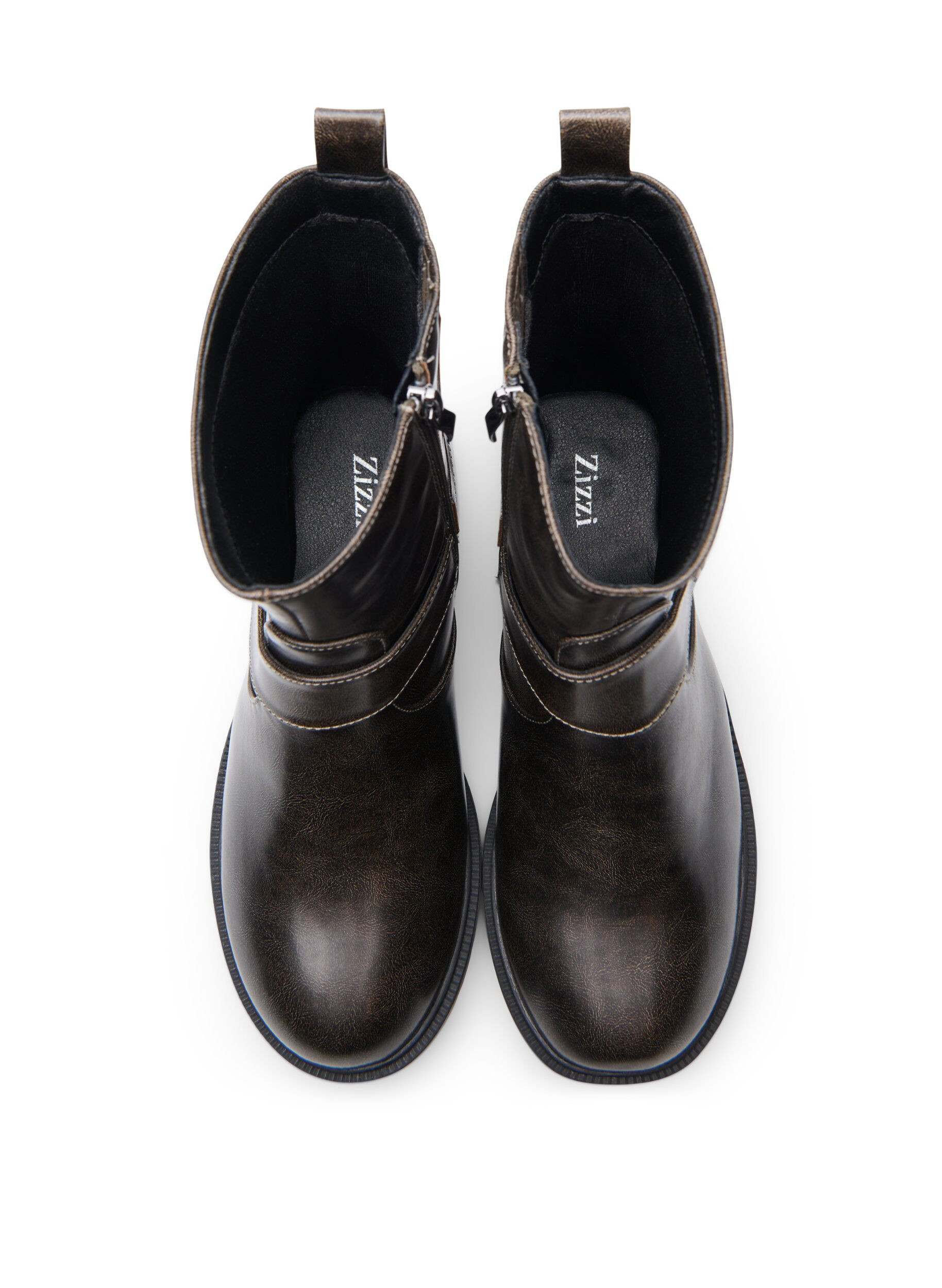 Zizzi Szerokie - Kr&oacute;tkie buty motocyklowe, Brązowy, Packshot image number 2