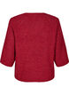 Prazkowany sweter z rekawami 3/4, Czerwony, Packshot image number 1
