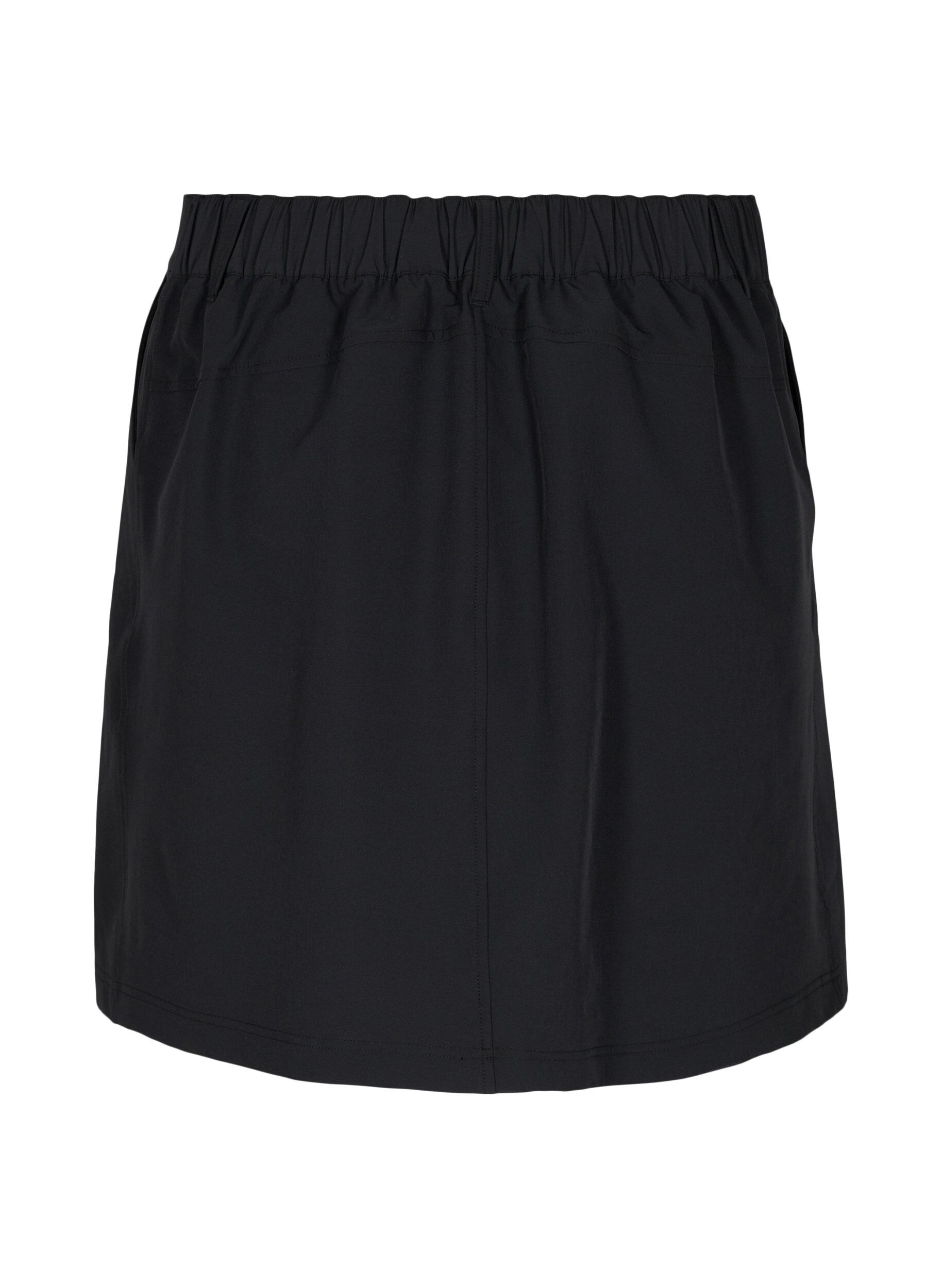Zizzi Outdoor skirt with inner shorts, Black, Packshot image number 1