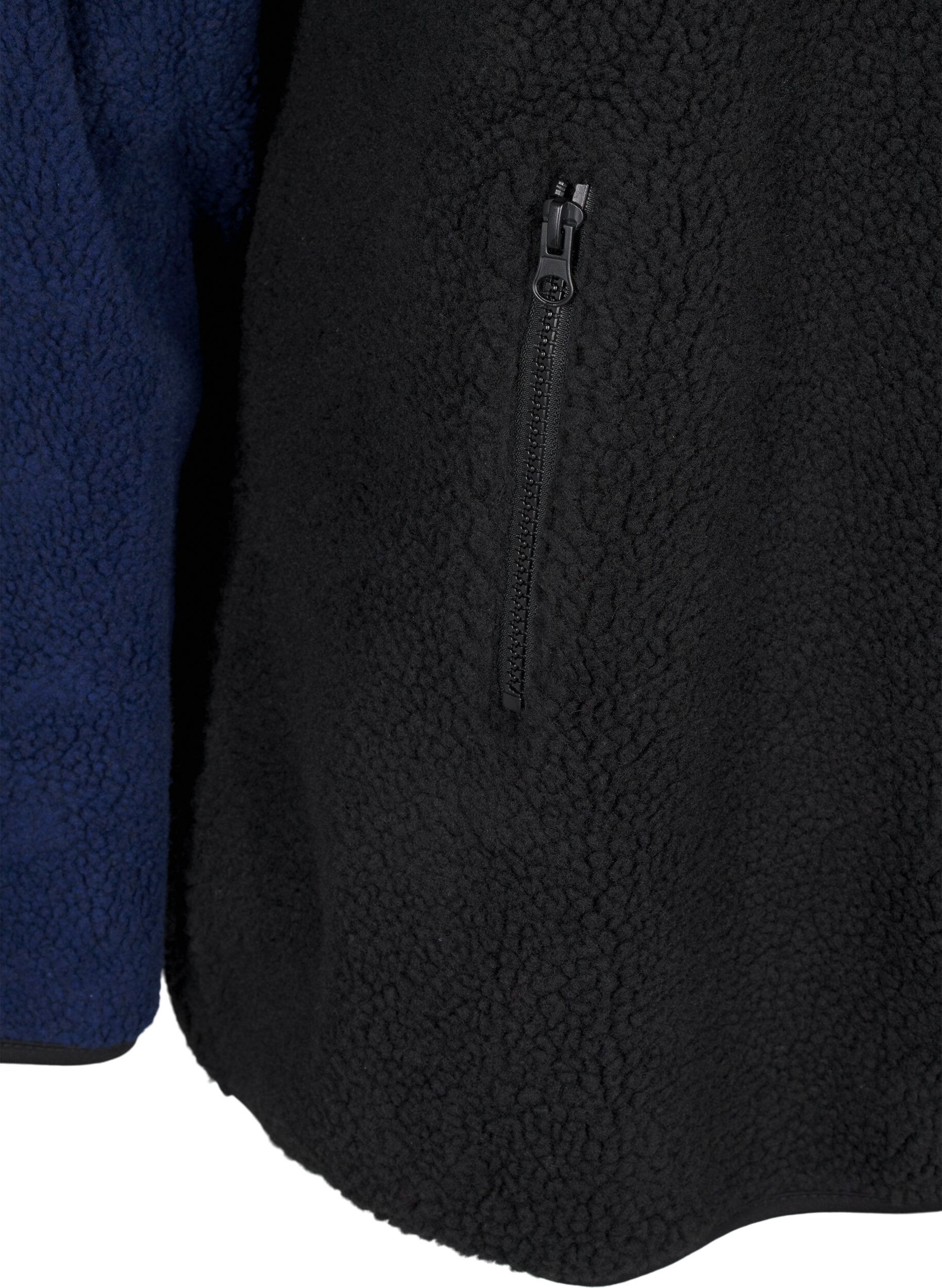 Zizzi Kurtka pluszowa z&nbsp;kolorowymi wstawkami, Night Sky comb., Packshot image number 3