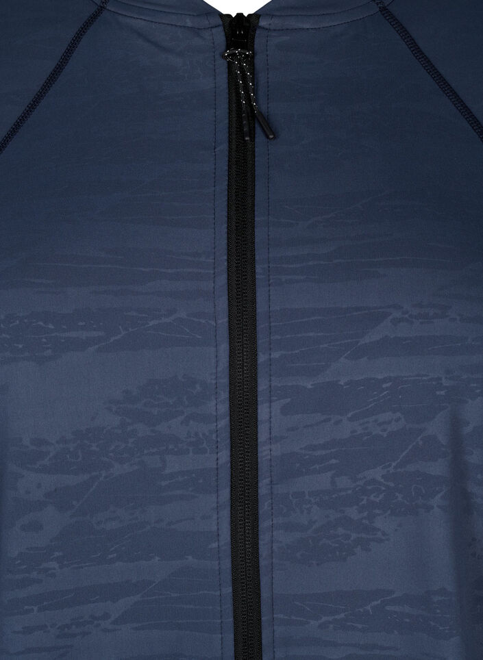  Bluzka treningowa z suwakiem, Mood Indigo, Packshot image number 2