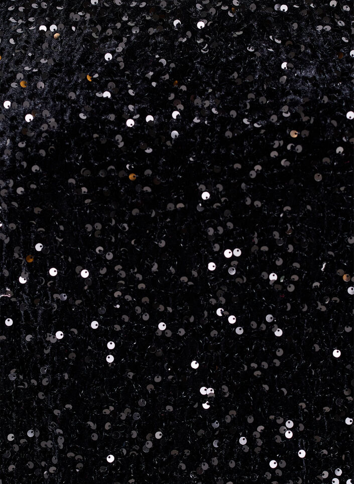 Bluzka cekinowa z dlugim rekawem, Czarne, Packshot image number 2