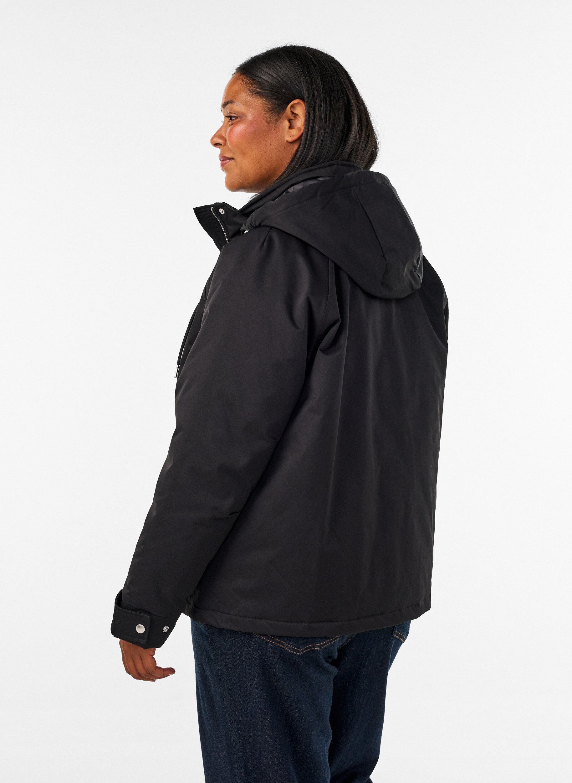 ZizziParka z podszewka i odpinana kapturka, Czarne, Model image number 2